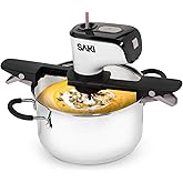 SAKI Automatic Pot Stirrer for Cooking, with 2 speeds, Adjustable, Hands Free, BPA free, Cordless and Rechargeable (2021 Upda