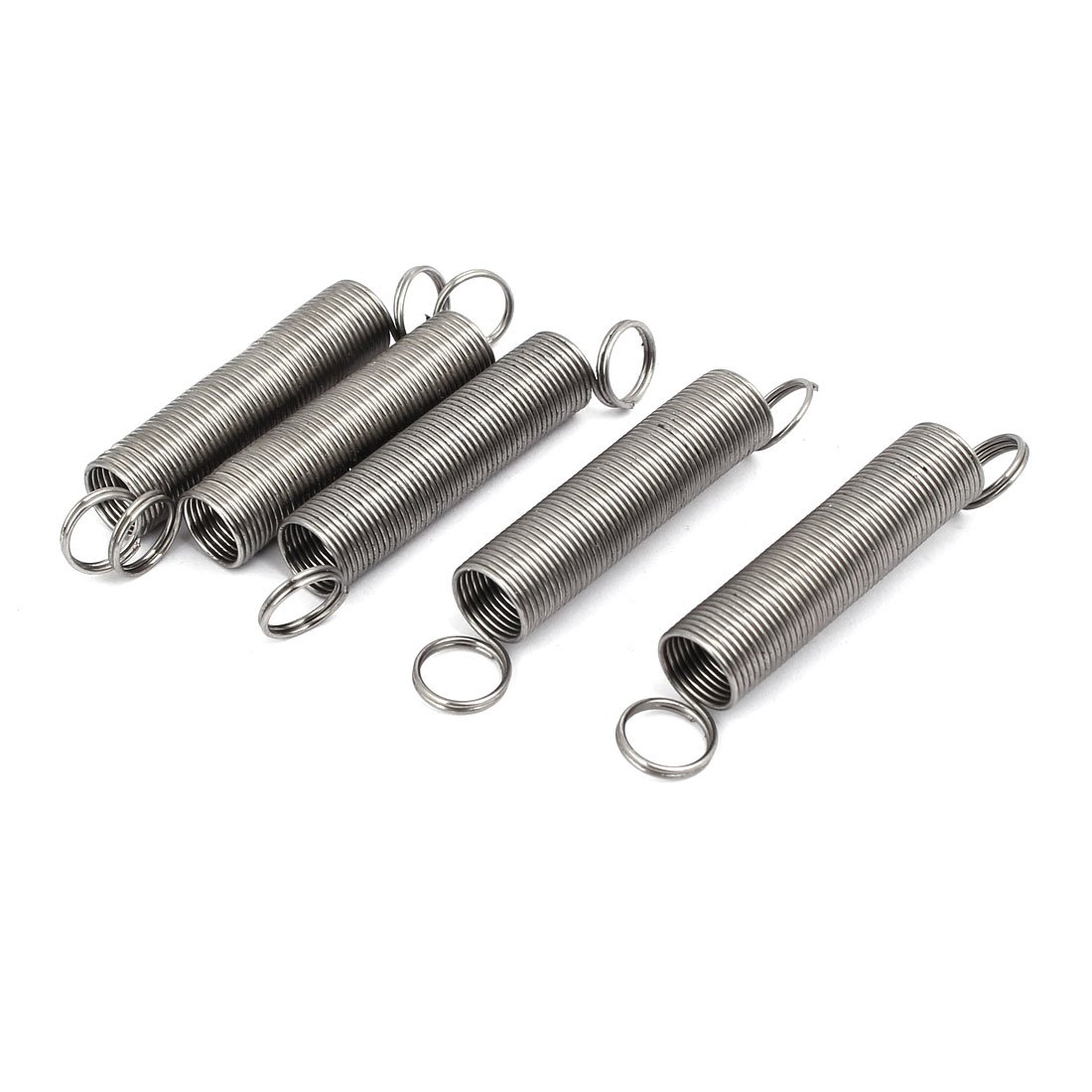 Sourcingmap 0.8mmx10mmx60mm 304 Stainless Steel Tension Springs Silver Tone 5pcs