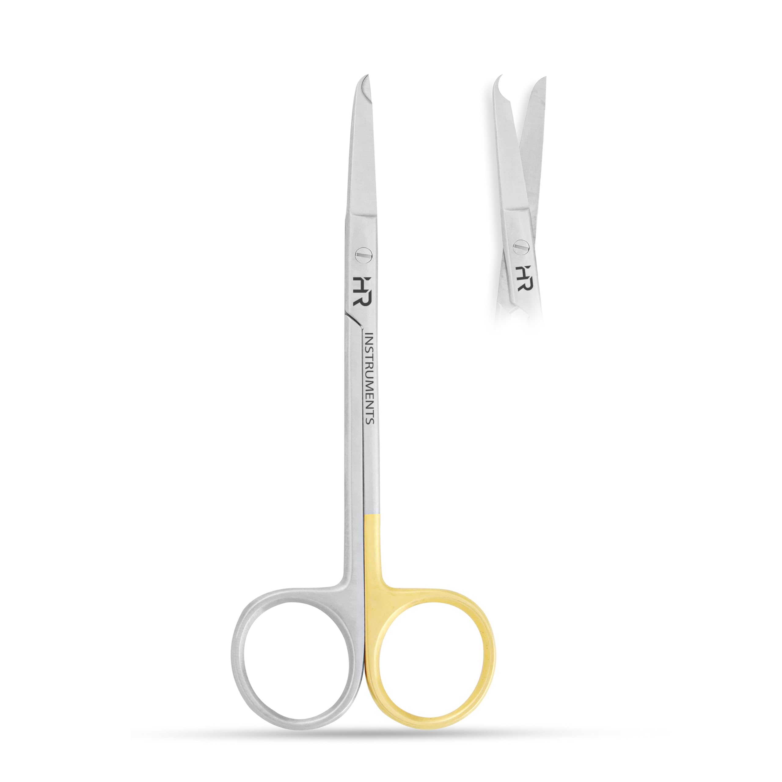 Premium Quality Suture Stitch Scissors with Crescent Delicate Hook- Perfect for Suture Removal, First Aid, EMS Training Professionl Students and More- Stainless Steel (11cm, Straight)