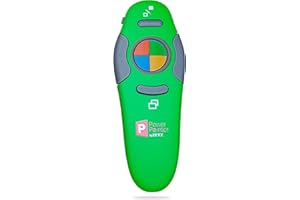 ZETZ PowerPoint Presentation Clicker, USB Wireless Presenter Remote with Lazer Pointer, for Microsoft Power Point RF 2.4 GHz (Green)