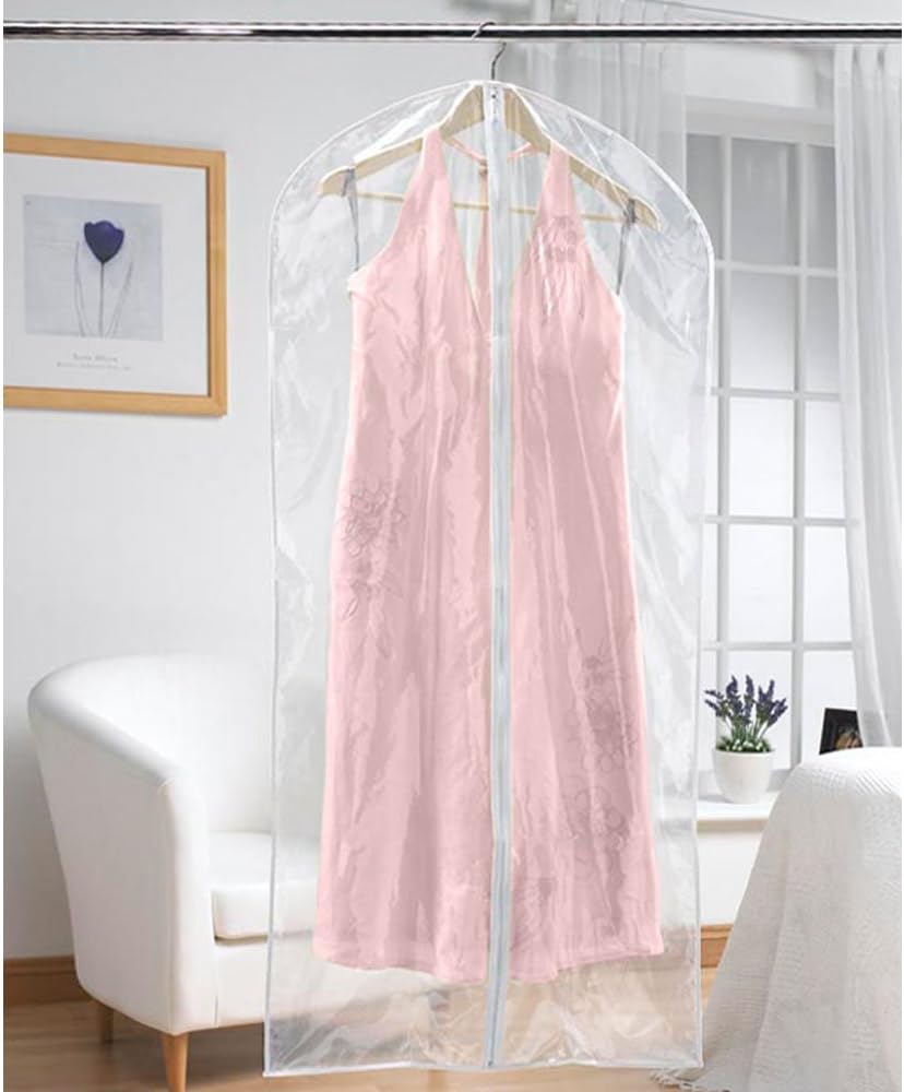 H & L Russel EXTRA LONG DRESS 2 COVER CLEAR 158 X 58CM, Multi-colour, 2 Dress Covers 158 x 58cm