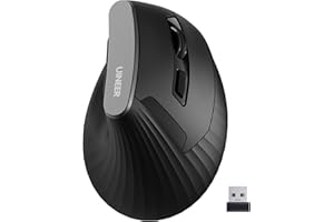 Wireless Ergonomic Mouse,Vertical Mouse with USB-A Receiver,Ergo Mice - 4 DPI Levels (800-2400),Compatible with Windows/Mac, 