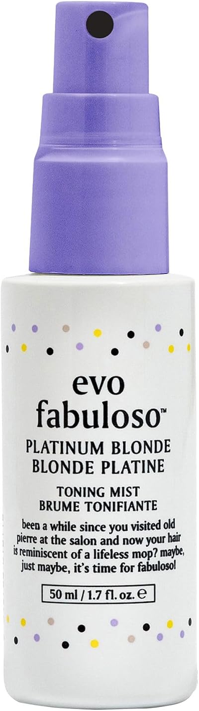 EVO Fabuloso Platinum Blonde Toning Mist Hair Toner 50ml Travel Size