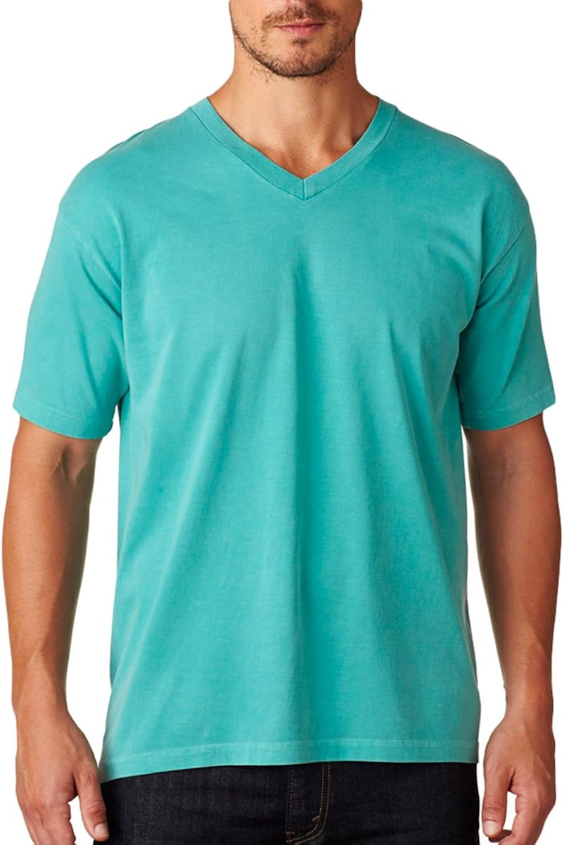 Comfort Colors 5 5 Oz V Neck T Shirt C4099 Seafoam S Amazon Com