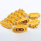 Amass 10 Pcs XT60E-M Mountable XT60 Male Plug Connector with Screw for RC Models Multicopter … …
