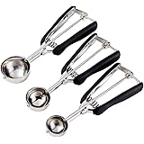 Cookie Scoop Set - Include 1 Tbsp/ 2 Tbsp/ 3Tbsp - 3 PCS Cookie Scoops for Baking - Cookie Dough Scoop - Made of 18/8 Stainle