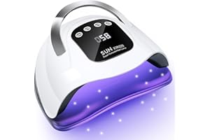 Wisdompark 320W UV LED Nail Lamp, Nail Dryer for Gel Polish with 72Pcs Lamp Beads and Automatic Sensor/4 Timer Setting Professional Nail Art Tools