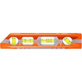 Klein Tools 935RBP Pitch Vial Torpedo Level with Magnetic Track, 8-Inch | Vials Read 0/45/90 and Pitch in 1/8-Inch Increments, Level For Electricians, Construction, Plumbing, and Inspections