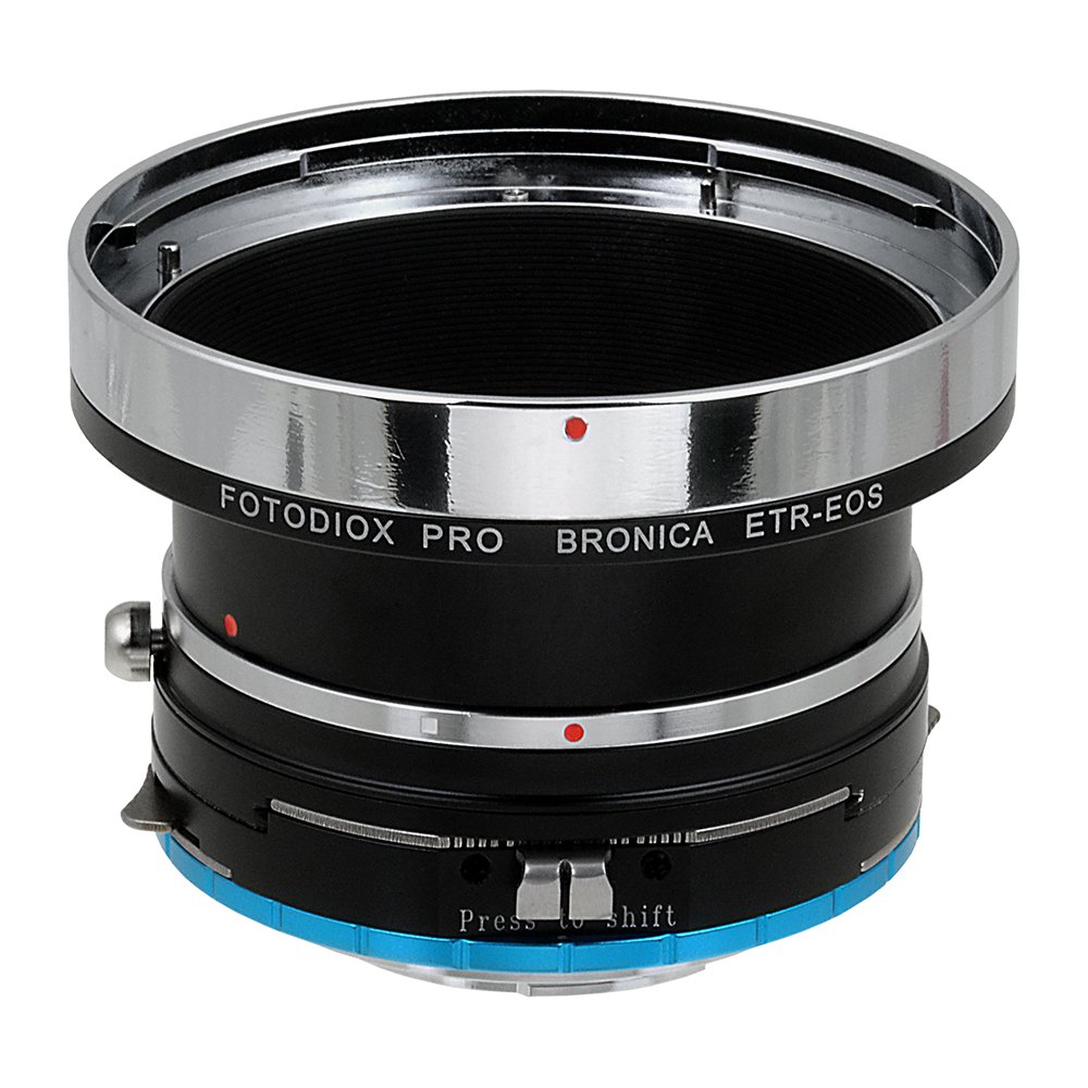 Fotodiox Pro Lens Mount Shift Adapter Bronica ETR (ETRC, ETRS, ETR-C, ETRSi) Mount Lenses to Fujifilm X-Series Mirrorless Camera Adapter - fits X-Mount Camera Bodies such as X-Pro1, X-E1, X-M1, X-A1, X-E2, X-T1