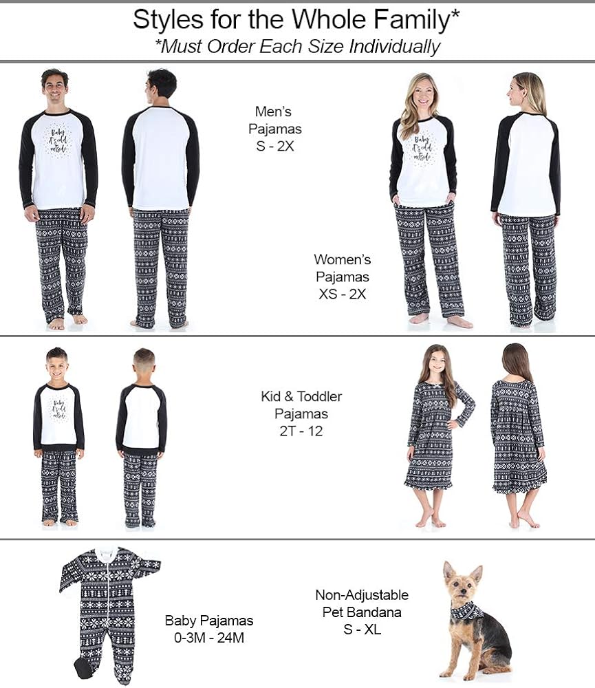 Our Family Pjs Matching Family Christmas Pajama Sets, Fleece Snowman at  Men’s Clothing store
