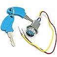 2 Wires Ignition Switch Key Starter Switch with 2 Keys On-Off for Electric Scooter ATV Moped Go Kart Jazzy Hoveround