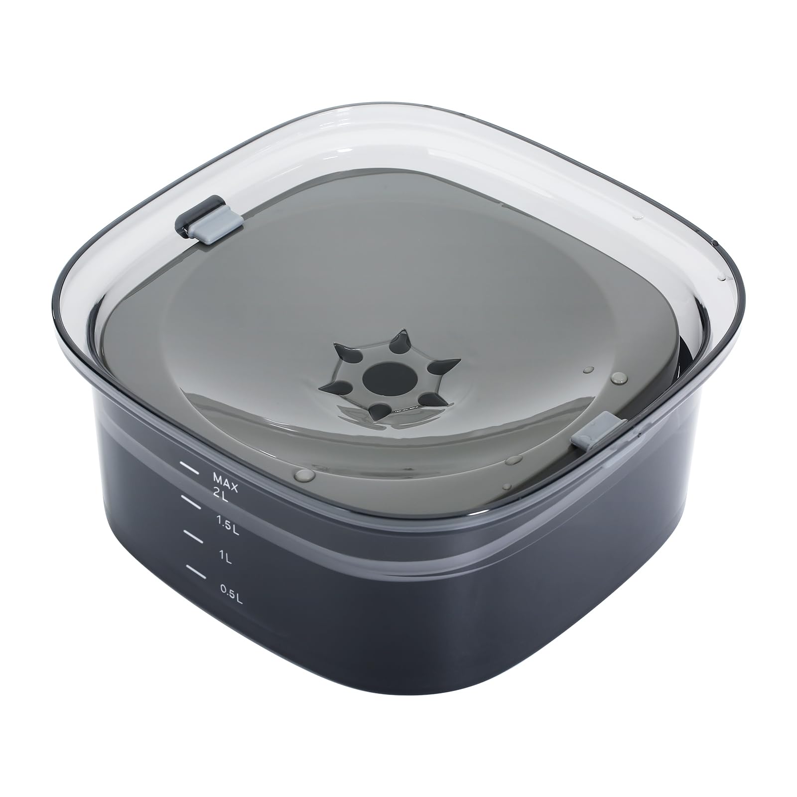Dog Water Bowl No Spill Splash Free Pet Water Bowl,2L Capacity Pet Floating Bowl No Mess Large Dog Water Bowls,Non Slip Slow Dog Water Bowl for Dogs Cats