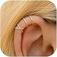 Ear Cuff Earrings Ear Crawler Earrings for Women Helix Hook Earrings Ear Wrap Earrings Snowflake Rhinestone Lightning Bolt Pierced Clip Earrings Trendy Jewelry for Women 2024