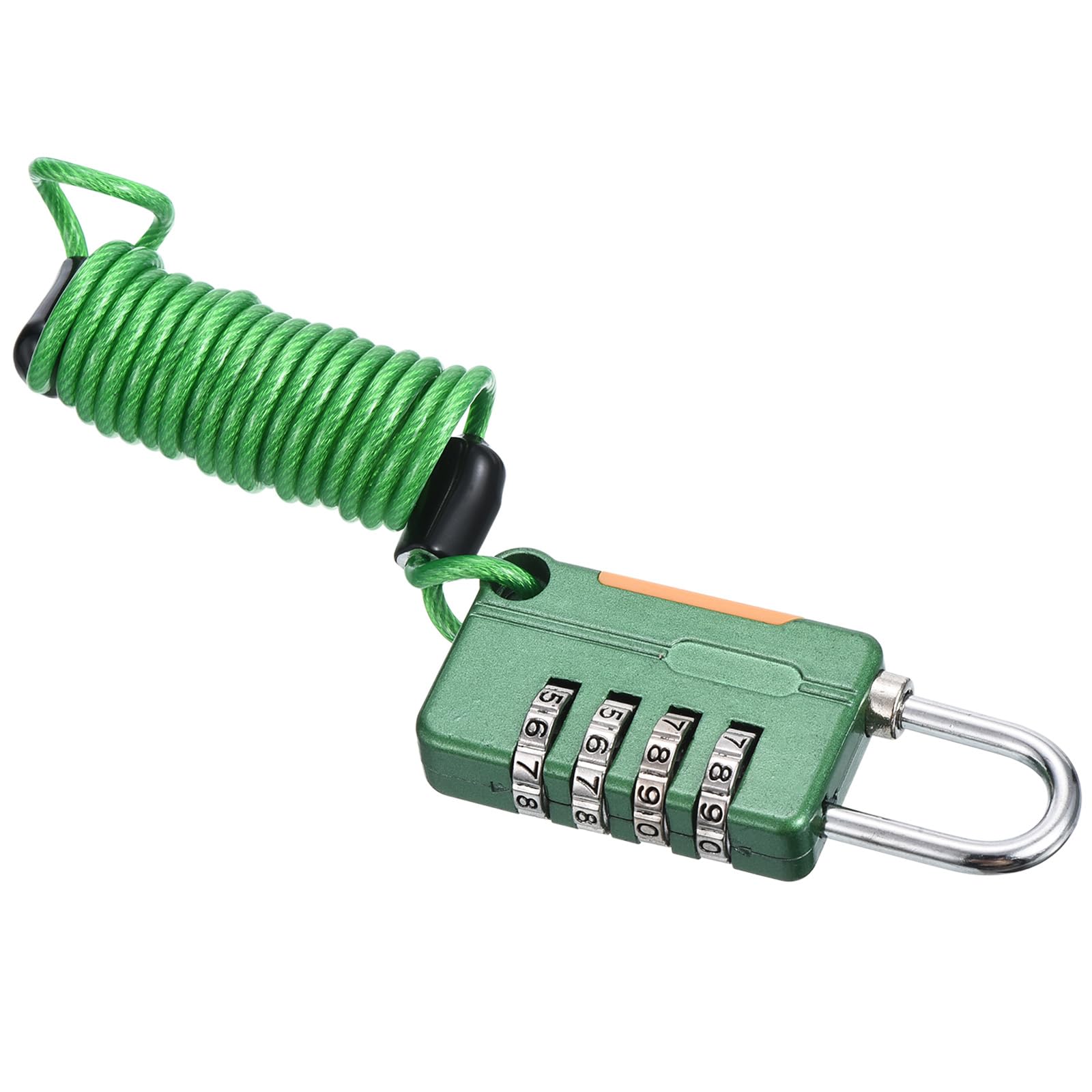 PATIKIL Luggage Cable Lock, 4 Digit Combination Padlock with 3.3Ft Spring Cable, Security Wire Lock for Gym Locker Backpack Suitcase, Green