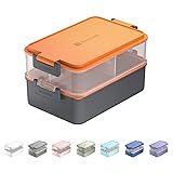 linoroso Stackable Bento Box Adult Lunch Box | Meet