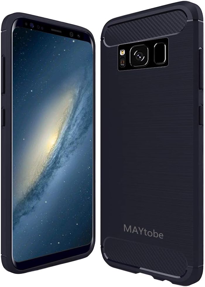 MAYtobe Galaxy S8 Plus Case - Shock-Absorption Full Protective Carbon Fiber for Samsung Galaxy S8 Plus Case with Slim Protection and Premium TPU - Blue