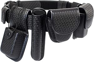 LytHarvest 8-in-1 Police Duty Belt Kit with Pouches, Law Enforcement Utility Belt Rig