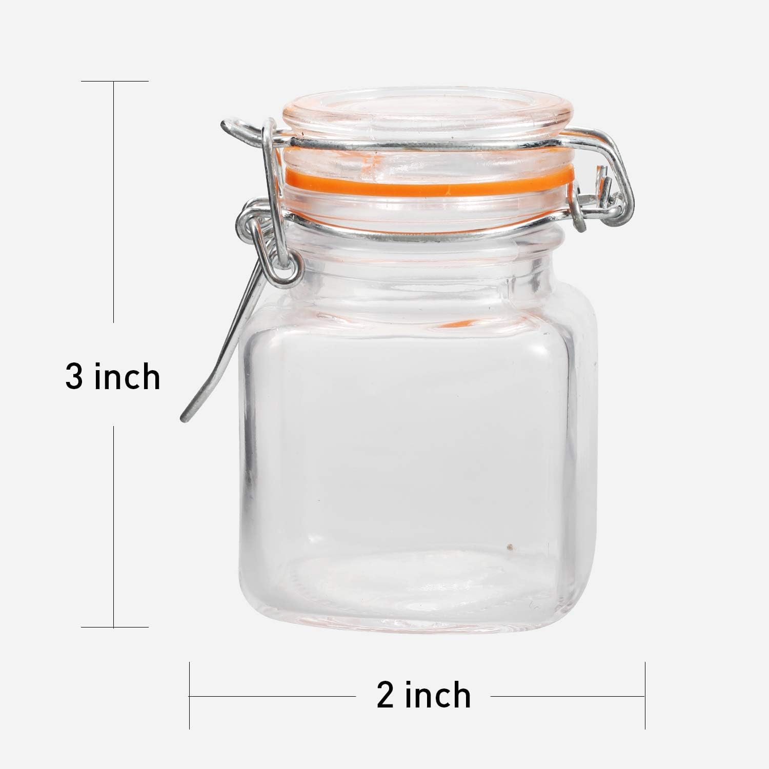 Encheng 4 oz Glass Jars With Airtight Lids And Leak Proof Rubber Gasket