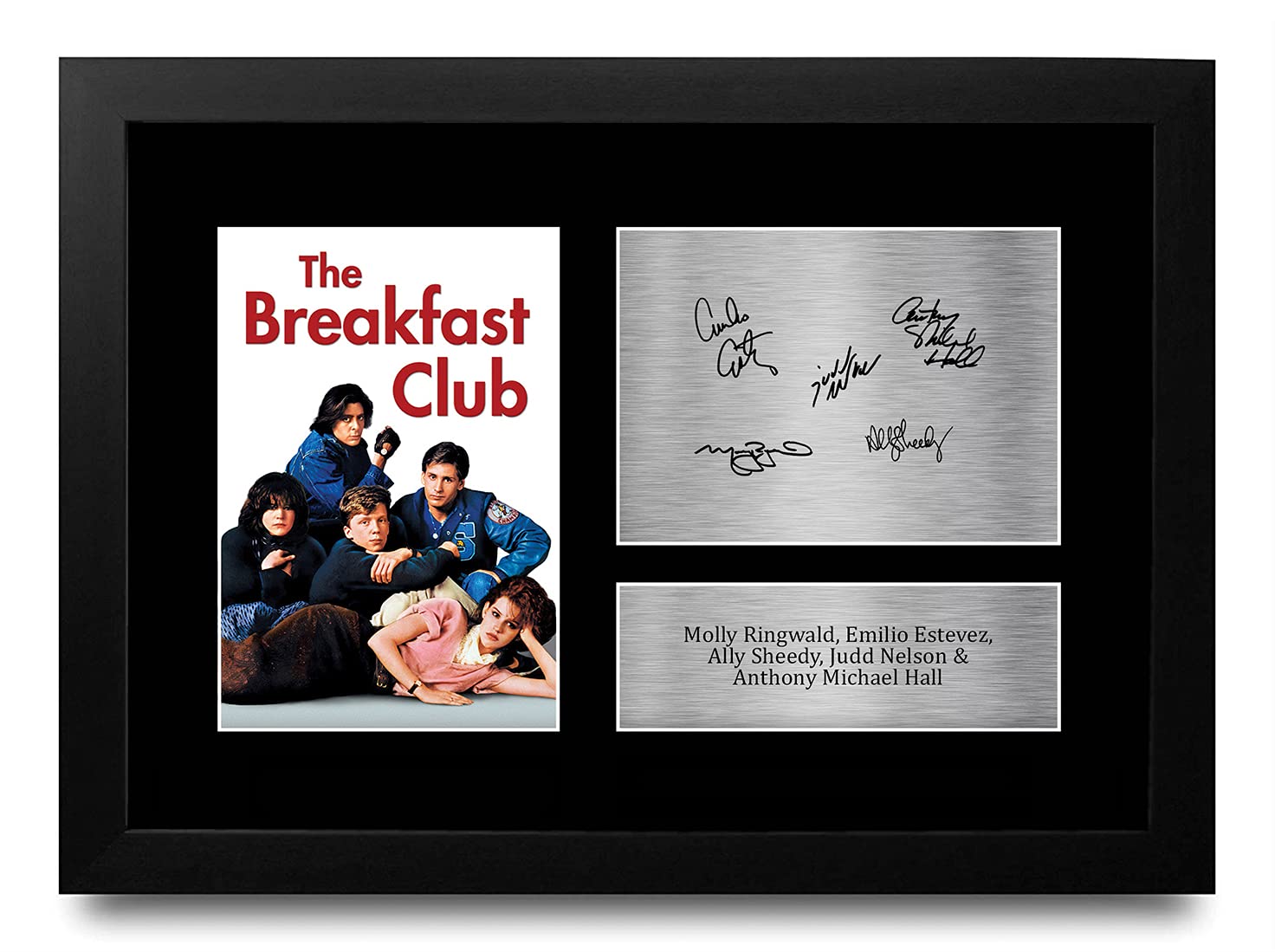 HWC Trading FR A4 Molly Ringwald, Emilio Estevez The Breakfast Club Gifts Printed Signed Autograph Picture for Movie Memorabilia Fans - A4 Framed