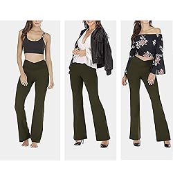 Women's Bootcut Yoga Pants with V Cut Waist, High