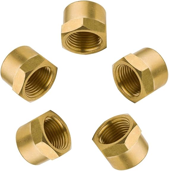 1 8 Inch Brass Cap Pt1 8 Female Pipe Fitting Hex Stop Valve Connector 11x11mm Ebay