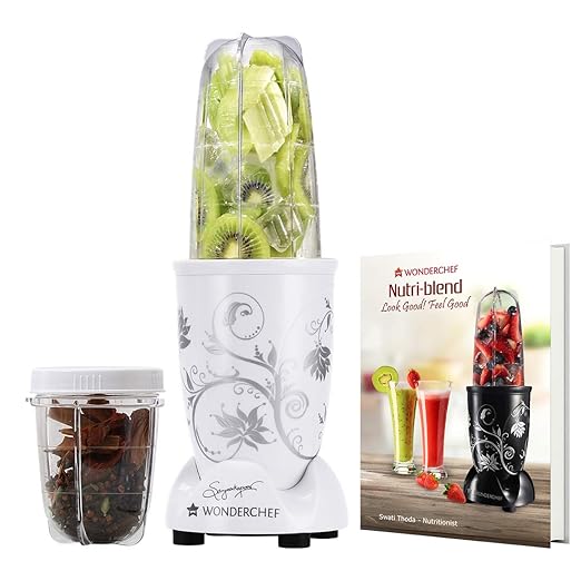 Wonderchef - 60003900 Nutri-Blend 400 Watts Juicer Mixer Grinder (White)
