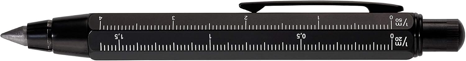 Troika "Zimmermann 5,6" Carpenter's Mechanical Pencil with Ruler and Integrated Sharpener - Black