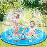 Tigerhu Sprinkler Play Mat for Kids, Splash Pad, and Wading Pool for Learning - Boys's and Girls's Sprinkler Pool, 68