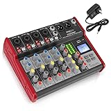 PYLE Studio Audio Sound Mixer Board - 6 Channel