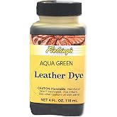 Fiebing's Leather Dye (4 Fl Oz, Mahogany) - Alcohol-Based, Penetrating, Permanent Dye for Shoes, Boots, Belts, Bags, Furniture - Includes Wool Dauber Applicator - Recolor &amp; Restore Leathercraft