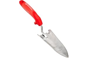 Corona CT 3314 Premium Stainless Steel ComfortGEL Garden Trowel, 13.5" Overall Length, Handle Length 7", Red
