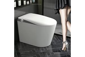 VIDEC Electric Bidet Smart Toilet, Auto Open/Close Lid & Seat with Radar and Foot Sensor, Water Tank Built In, Auto Flushing, 8 Modes Wash, Dryer, Heated Seat,Foam Shield, 20-year warranty. (TD-78EV)