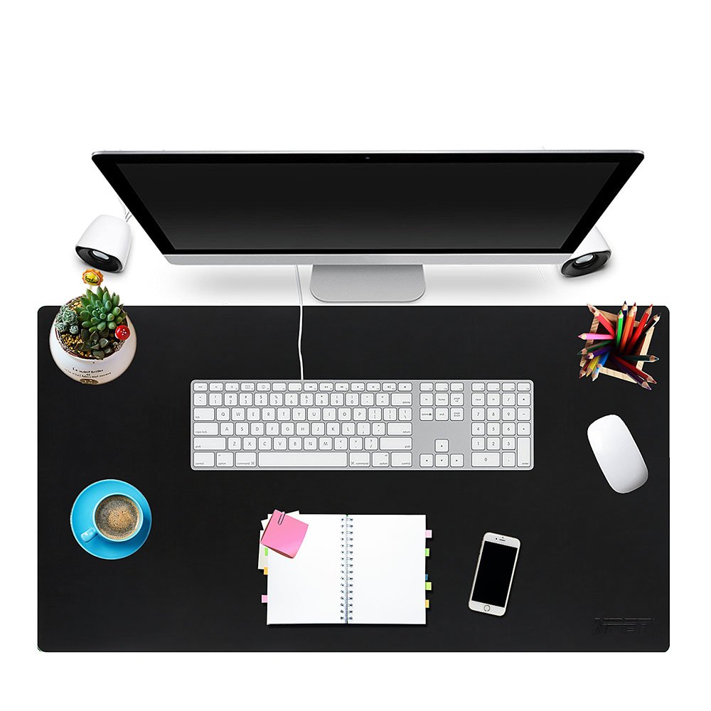 Desk Pad Protector 31'' x 17'', NPET P10BK Leather Desk