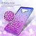 Galaxy Note 9 Case, LK [Gradient Quicksand Series] Glitter Floating Flowing Sparkle Flexible TPU Bling Diamond Clear Protective Case for Samsung Galaxy Note 9 - Purple