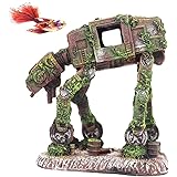 Ulifery Robot Dog Cool Walking Land Tank Aquarium Ornament Fish Tank Decorations for Betta