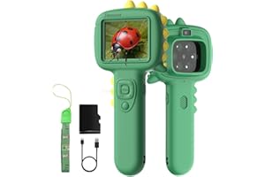 TRIGOWALT Microscope Camera for Kids Gifts Toys- Handheld Pocket Microscopes with 2.4" Screen and Autofocus - Mini Digital Educational Science Kit for Christmas Birthday for Age 3-5 5-7 8-12 Girls Boys (Green)