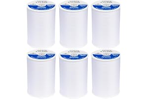 Coats & Clark All Purpose Sewing Thread for Sewing Machines, 100% Polyester High Quality Thread Spools for Hand Stitching, Medium Weight 35wt, 400 Yards, 6-Pack, White