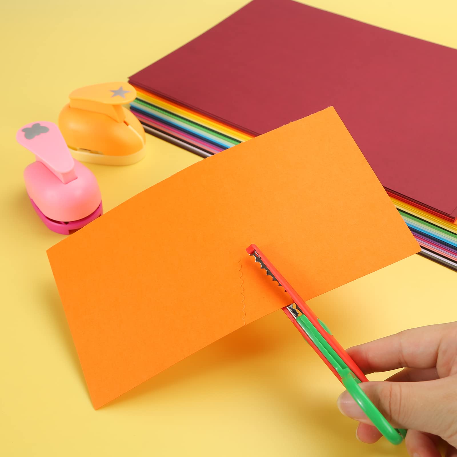 Shindel 100 Sheets Colored Cardstock, 8.5 x 11 Inches Premiun Cardstock 230gsm Lightweight Cardstock for DIY Craft Projects Back to School Supplies