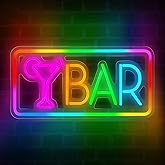 Bar Neon Sign, LED Sign for Wall Decor, LED Neon Light Signs for Home, USB Powered Bar lights for Cocktails Man Cave Party Club, Christmas Gifts