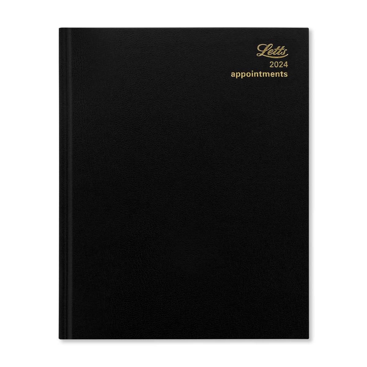 Letts Standard Quarto week to view 2024 diary - black