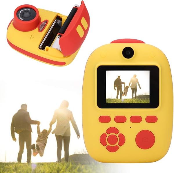 Vbestlife Cute Mini Kid Print CameraShoot And Print Immediately 2 0in Multifunction Dual Lens Children CameraFor Kids StudentsMaximum Support 32GB1000mAh