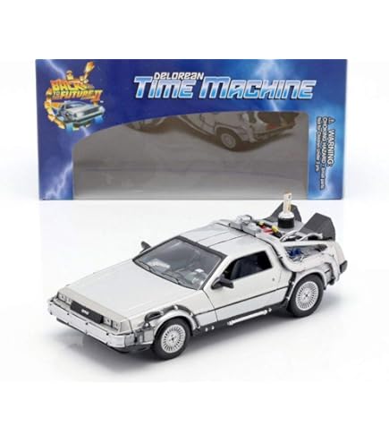 Welly 1/24 Scale Diecast Metal Delorean Time Machine Back to The
