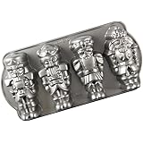 Nordic Ware Nutcracker Sweets Cast Cakelet Pan, 6 Cup Capacity, Silver