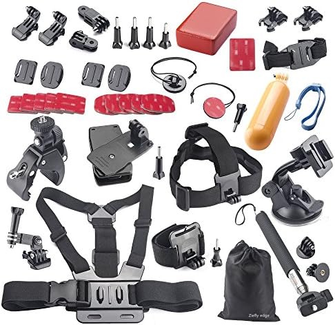 For Gopro kit Ultimate Combo Kit includes 40 accessories for GoPro HERO 4 3+ 3 2 1 Car Suction Cup Mount Holder etc Ziefly edge