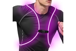 Running Light for Runners with 11 Modes-360°High Visibility Reflective Running Vest with Light, Rechargeable Reflective Runni