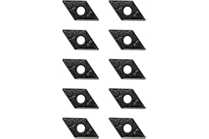 Zorqon 10Pcs DNMG442 DNMG150608 Carbide Turning Inserts, CVD Coated Turning Inserts for Semi-Finishing Cutting Steel, CNC Inserts Cutting Tools for Lathe Turning Tool Holder