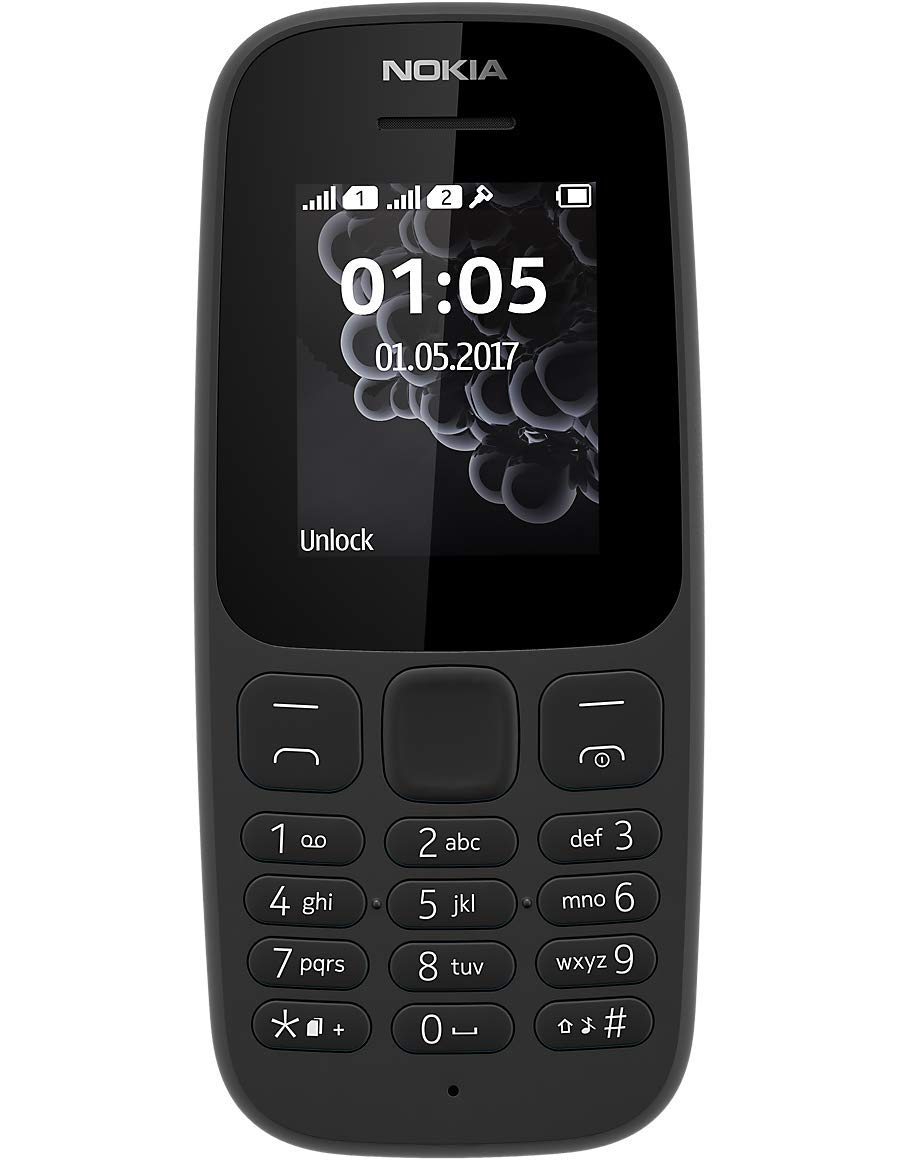 Nokia 105 Single SIM Mobile Phone Black Amazon.co.uk Electronics