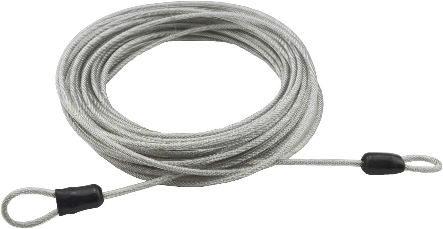 Lumintrail 3mm Braided Steel Coated Security Cable Luggage Lock Safety Cable Wire Double Loop - - 