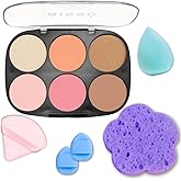 Makeup Kit Bissú 6‑Color Palette + Velvet Puff + 2 Finger Puffs + Makeup Sponge + Exfoliating Sponge (4 Styles) (02 La de Cajón)