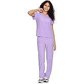 COZYFIT Scrubs for Women Set Medical Uniform - V-Neck Top & Straight Leg Pants with 9 Pockets, Unisex Workwear COZY SCRUBS